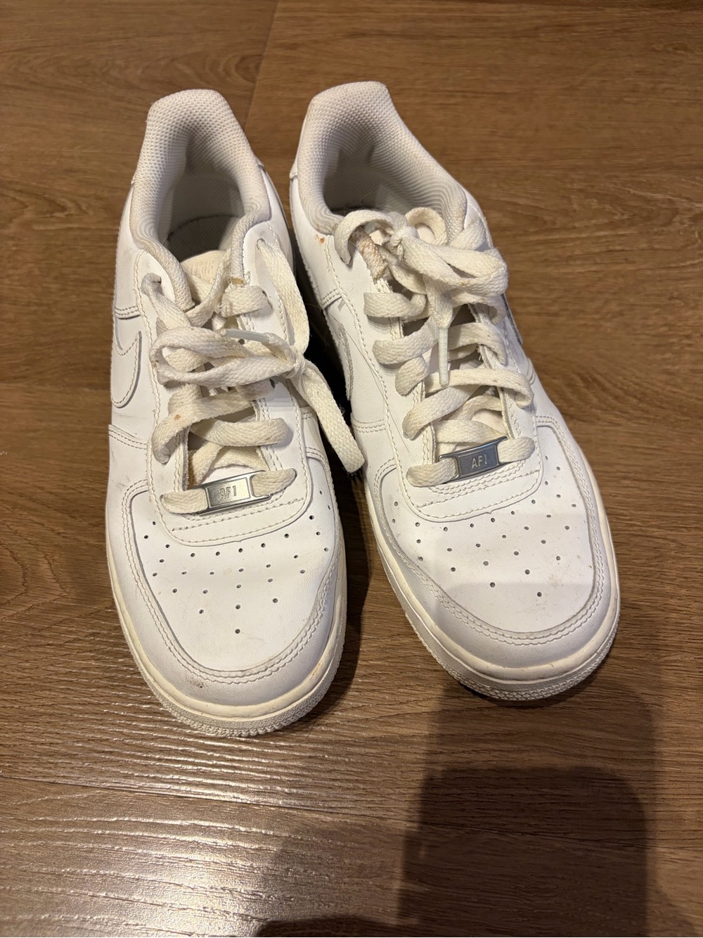 Kids White Nike Air Force One- Athletic Sneakers